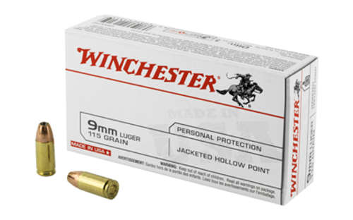 Ammunition Winchester Ammunition USA 9mm WIN USA 9MM 115GR JHP 50/500 • Model: USA